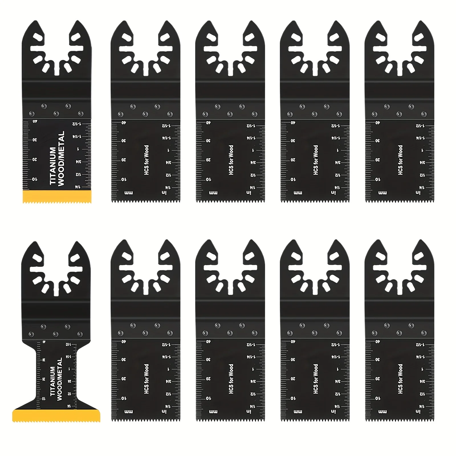 10/20/30/50 Stuks Titanium Oscillerende Zaagbladen Voor Snijden Hard Materiaal Metalen Nagels Hout en Plastic Oscillerende Gereedschapsbladen
