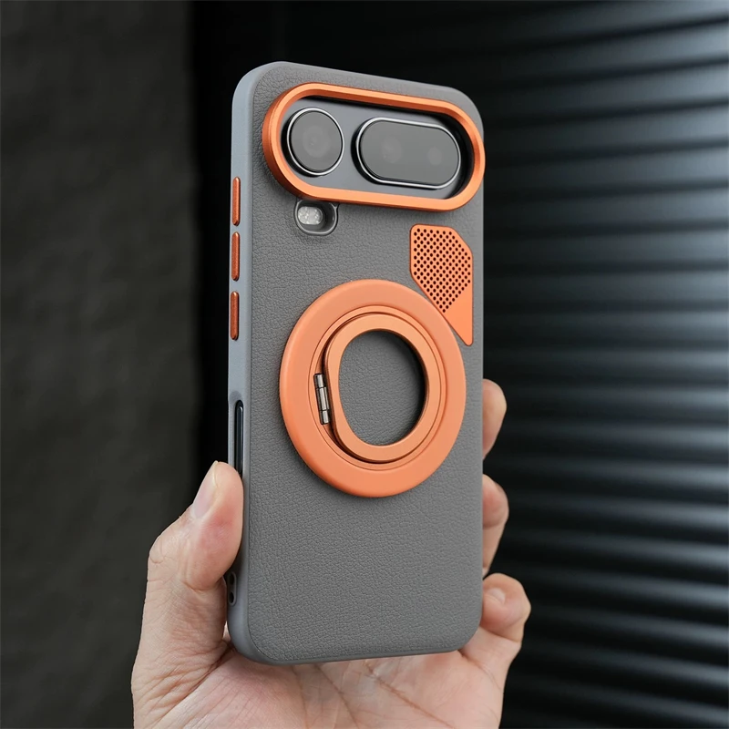 

For Honor Magic 8 Pro Air Case For MagSafe Magnetic Luxury Silicone Leather Holder Ring Back Cover Cooling Shockproof Bumper
