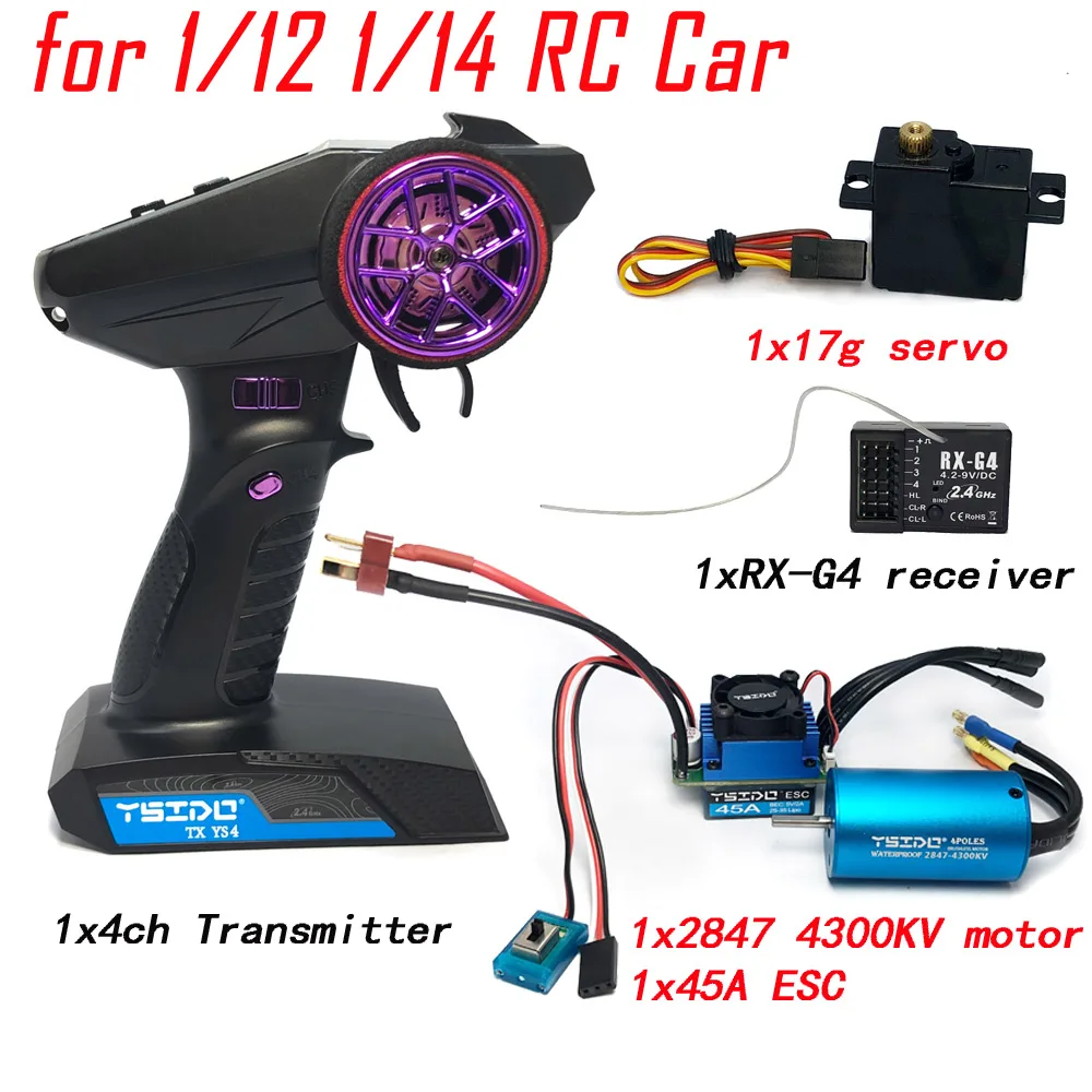 Borstelloze Combo Upgrade Kit Motor Esc Ontvanger RC Servo Set voor MJX hyper go HBX REMO Hobby WLtoy 1/12 1/14 1/16 1/18 Auto