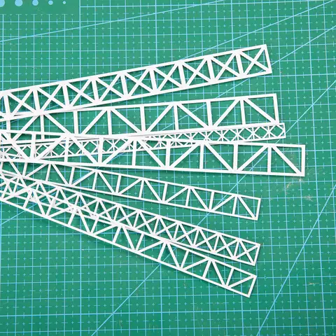 Ho N 1:64 규모 Diy 건축 건물 모델 재료 트러스 교량 강철 구조 지원 고속도로 모델 장면 강철 빔