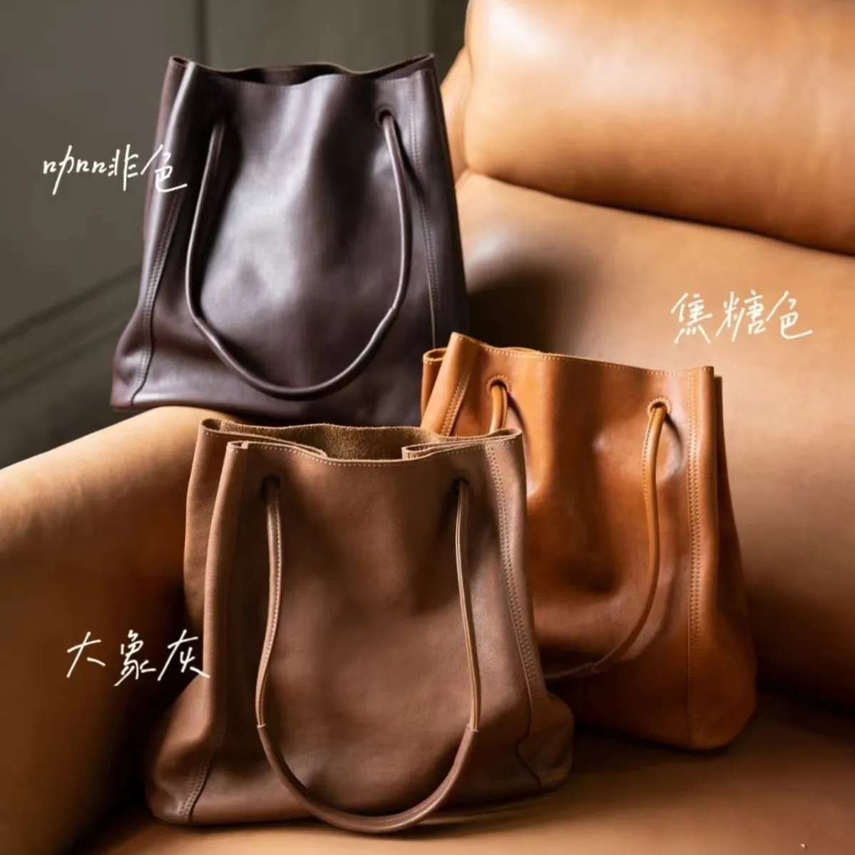 حقيبة دلو من الجلد الناعم من Qiuzhen حقيبة كروس كلاسيكية للركاب مع تصميم ذو سعة كبيرة بين الوالدين والطفل #5