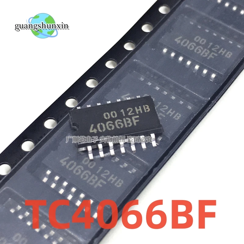 5PCS TC4066BF silk screen 4066BF mid body SMT SOP-14/5.2 chip IC brand new original and can be directly photographed
