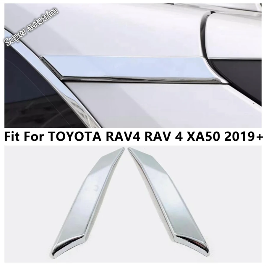 

For Toyota RAV4 RAV 4 XA50 2019 2020 2021 2022 2023 2024 Car Rear Window C Pillar Post Panel Cover Trim ABS Chrome Accessories