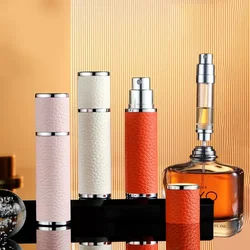 10ml PU Leather Bottom Filling Refillable Perfume Atomizer for Travel Spray Bottle Fine Mist Luxury Gift Fragrance Cosmetic