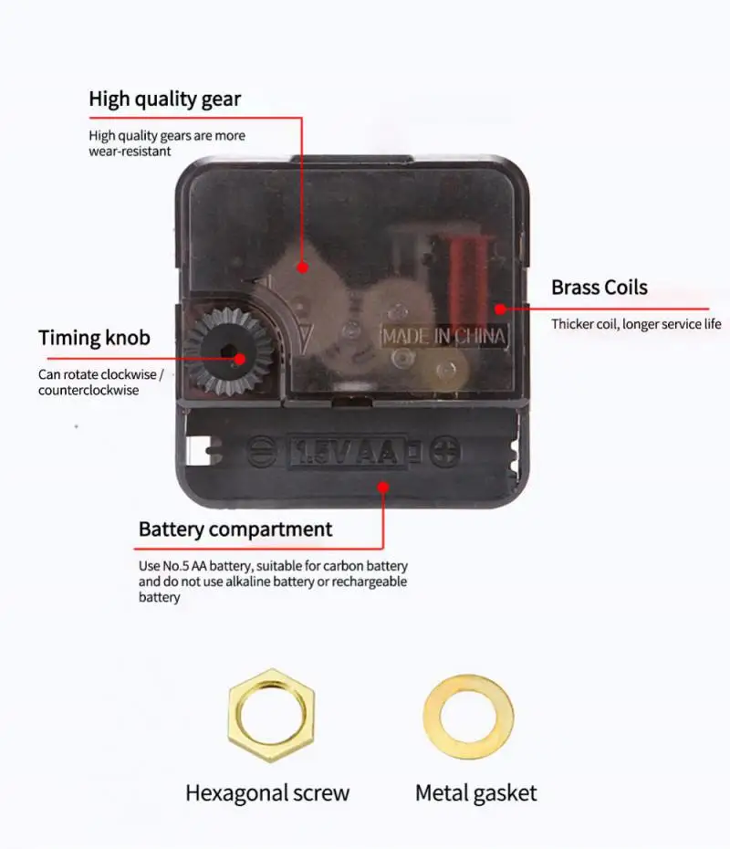 1 zestaw wiszący zegarek kwarcowy DIY cichy mechanizm zegara ściennego mechanizm naprawczy kwarcowy części mechanizmu zegara części zegara z igłami