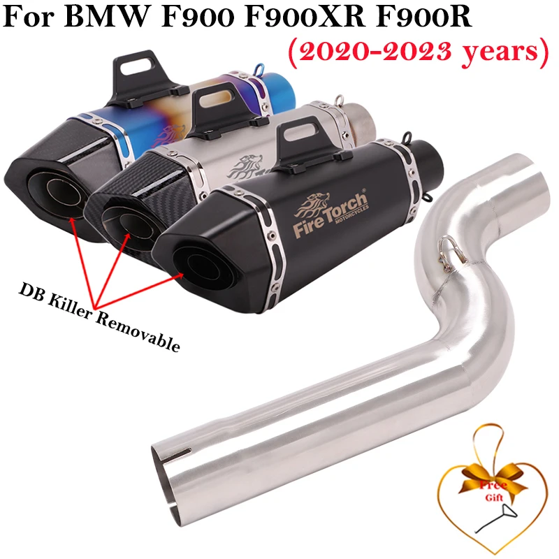 

Надевается для BMW F900 R XR F900R F900XR 2020-2023 мотоциклетные выхлопные системы побега, глушитель со средней трубой DB Killer