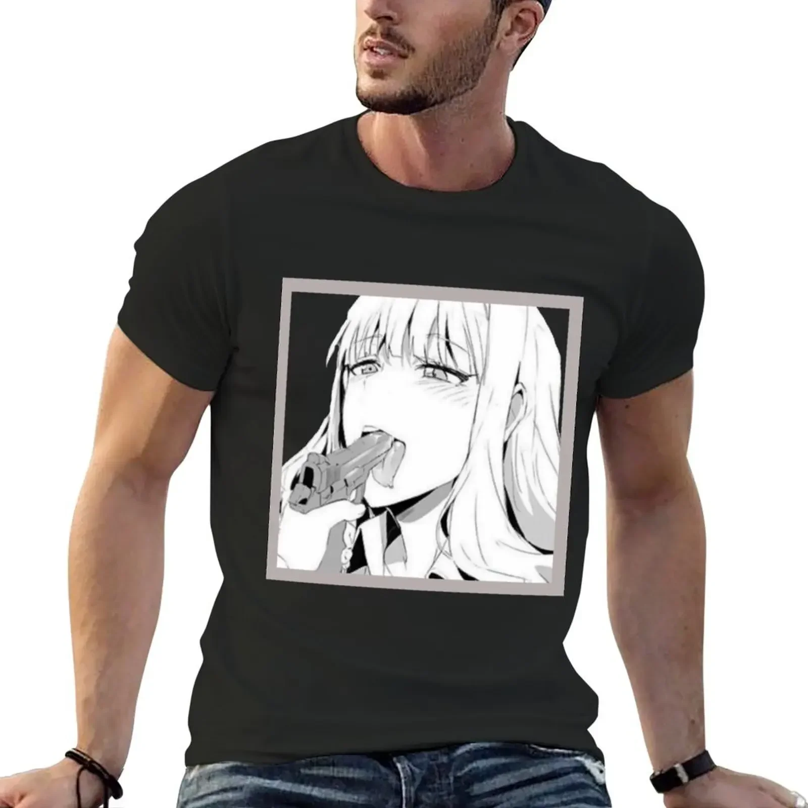 Gun Yandere ghoul Classic T-Shirt graphic t shirts man clothes basketball graphic tees plain black t shirts men