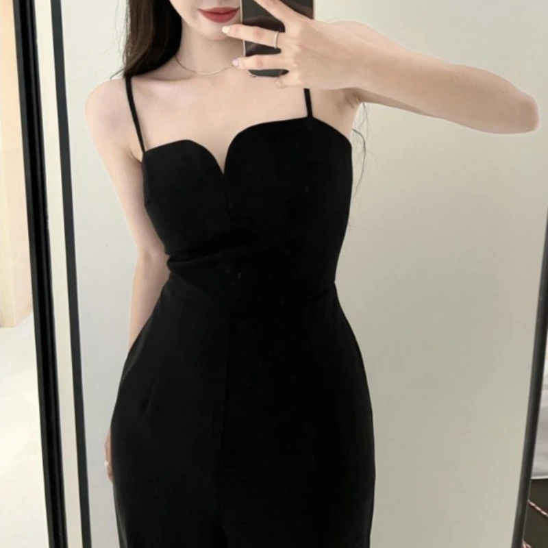 Sweetheart Jumpsuits ผู้หญิงเซ็กซี่ Elegant Solid Lady ฤดูใบไม้ผลิใหม่ด้านข้าง Slit Chic Office กําหนด Leisure เกาหลีสไตล์แฟชั่น Temper