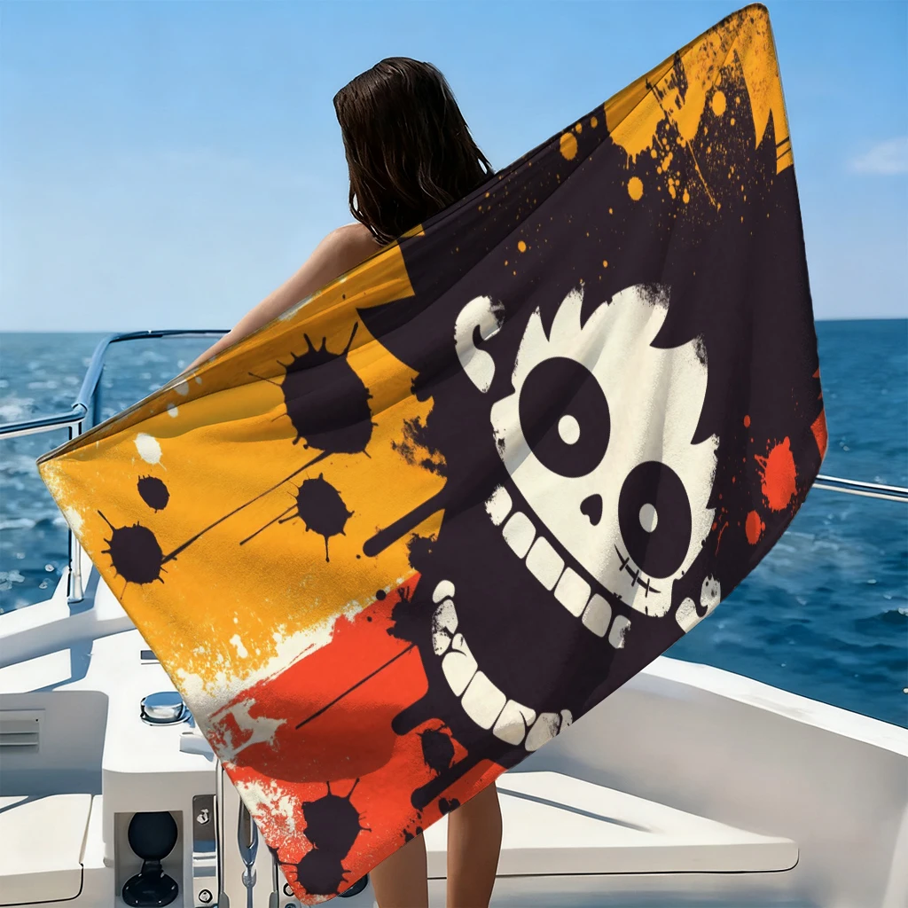 1pc Artistic Avatar Creation Beach Towel Large Anime Towel Super Absorbent Suitable for Beach Pool Summer Gift for Friends