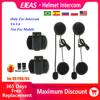 EJEAS V6 PRO Helmet Intercom Clip 3.5mm Microphone Speaker Headset for Vnetphone V4 Motorcycle Bluetooth Interphone