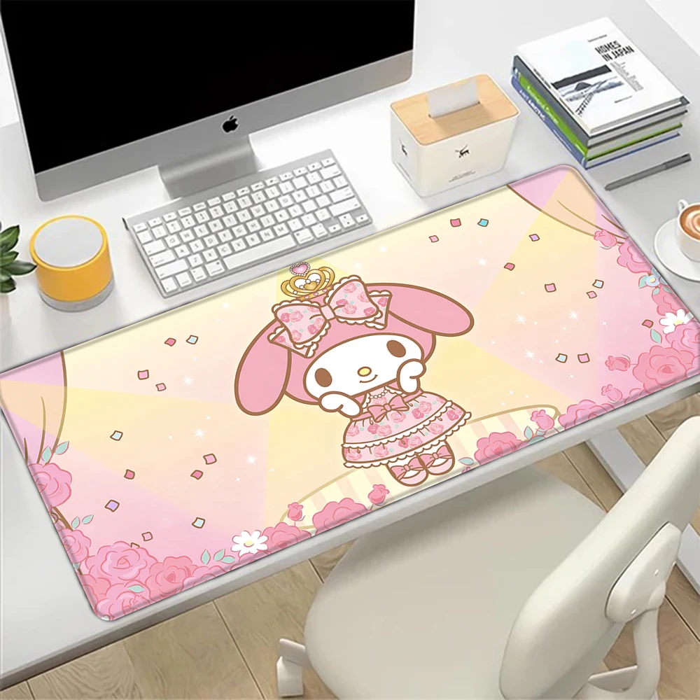 

Kawaii My Melody Mousepad HD Printing Computer Gamers Locking Edge Non-slip Mouse Pad XXL90x40cm Keyboard PC Desk Pad Funda