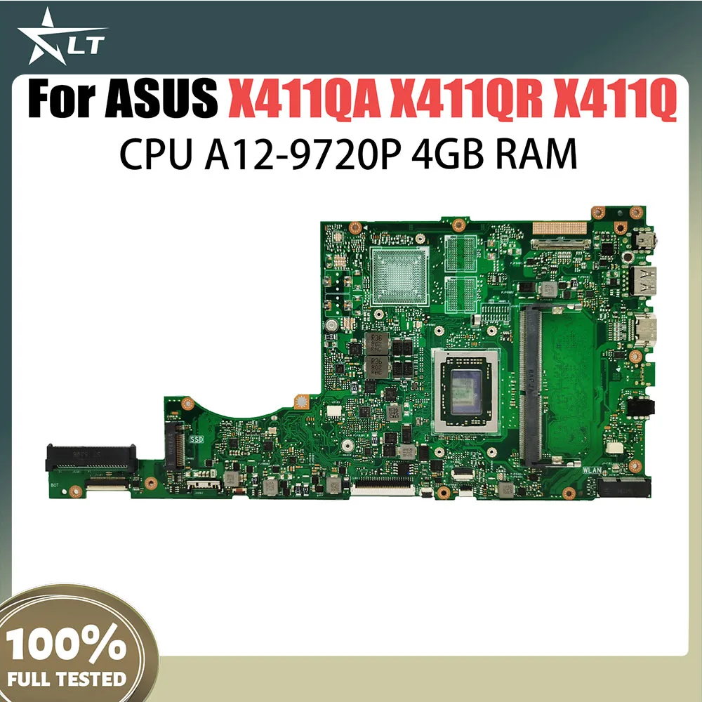 

For ASUS X411QA Mainboard X411 X411Q X411QA X411QR Laptop Motherboard High Performance CPU A12-9720P 4GB 8GB RAM 100% tested