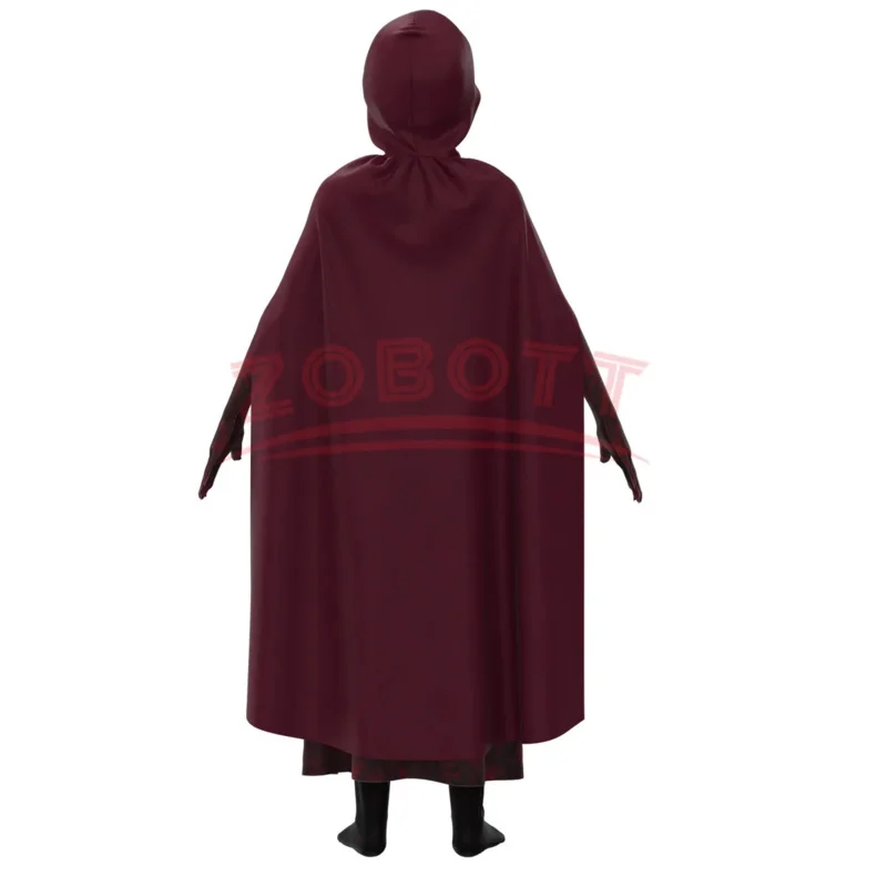 2025 ♥ New 110-190 Adult Kid Sexy Scarlet Witch Wanda Costume with Cloak Headband Superhero Maximoff Jumpsuit Cape Cosplay Fu ☆★