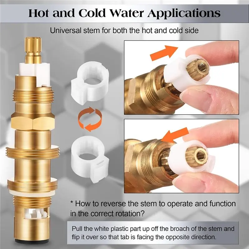 DTEW-For 910-030/910-022 For Price/Pfister Shower Diverter Stem Disc Cartridge Replacement, Hot Cold Tub Valve