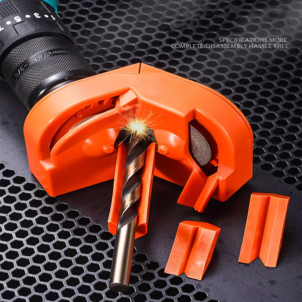 

1pc Multifunctional Drill Bit Sharpener, Portable Electric Drill Bit Grinding Tool, Works With Multiple Drill Sizes