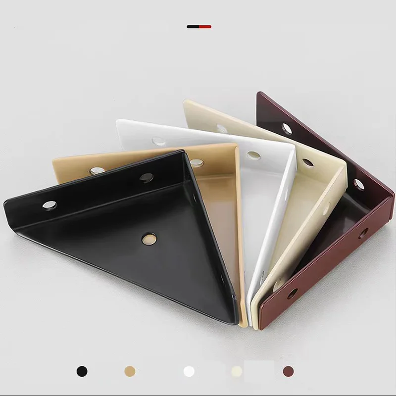 Stainless Steel Three Sided Corner Code 90 Right Angle Fixator Triangle Iron Furniture Connector T Bracket Layer Board Support