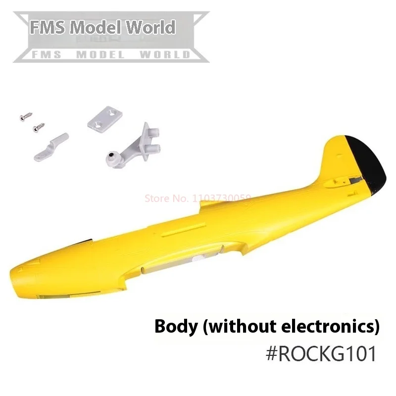 Fms-Autocollant de vis de corps jaune, queue plate, queue verticale, hélice de cockpit, train d'atterrissage, cadre de moteur, accessoires d'avion, 980mm, P39