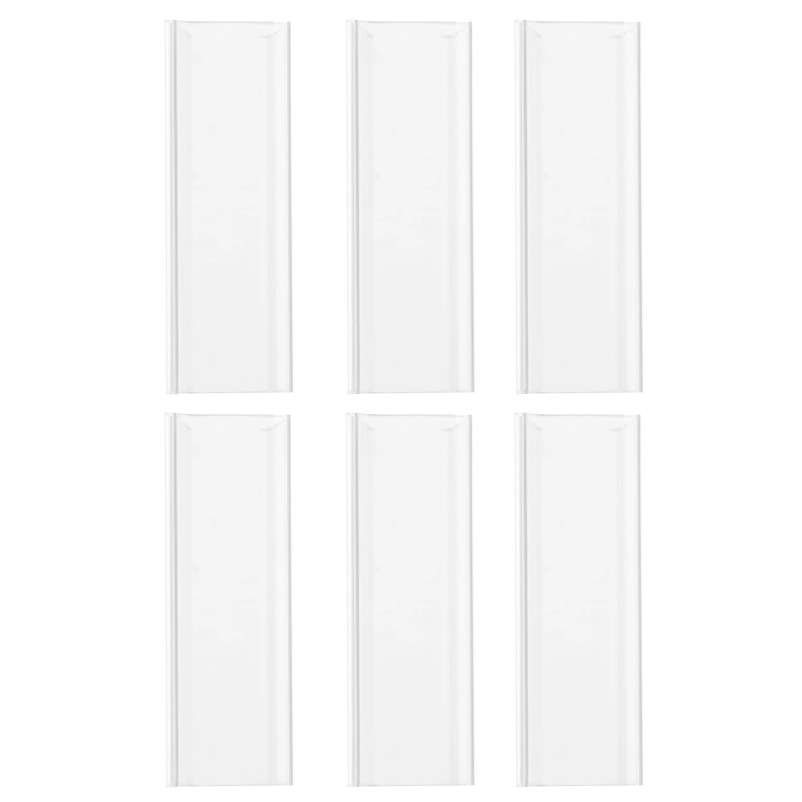 

6pcs Label Slot Price Tag Holder Transparent Acrylic 8cmx2 2 5cm Shelf Labels Display Stand for Mall Store Signs Files