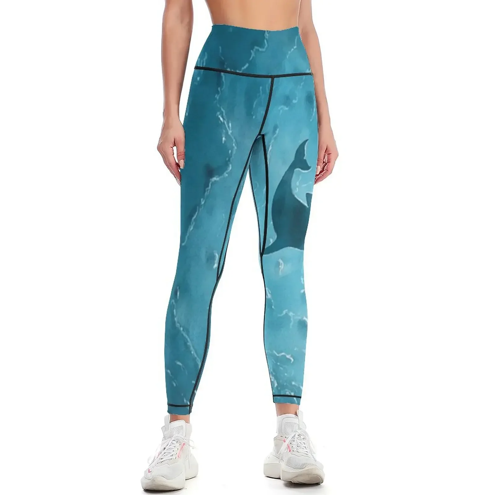 Shark Leggings gym's sportswear Women's sports Sportswear woman gym flared Womens Leggings