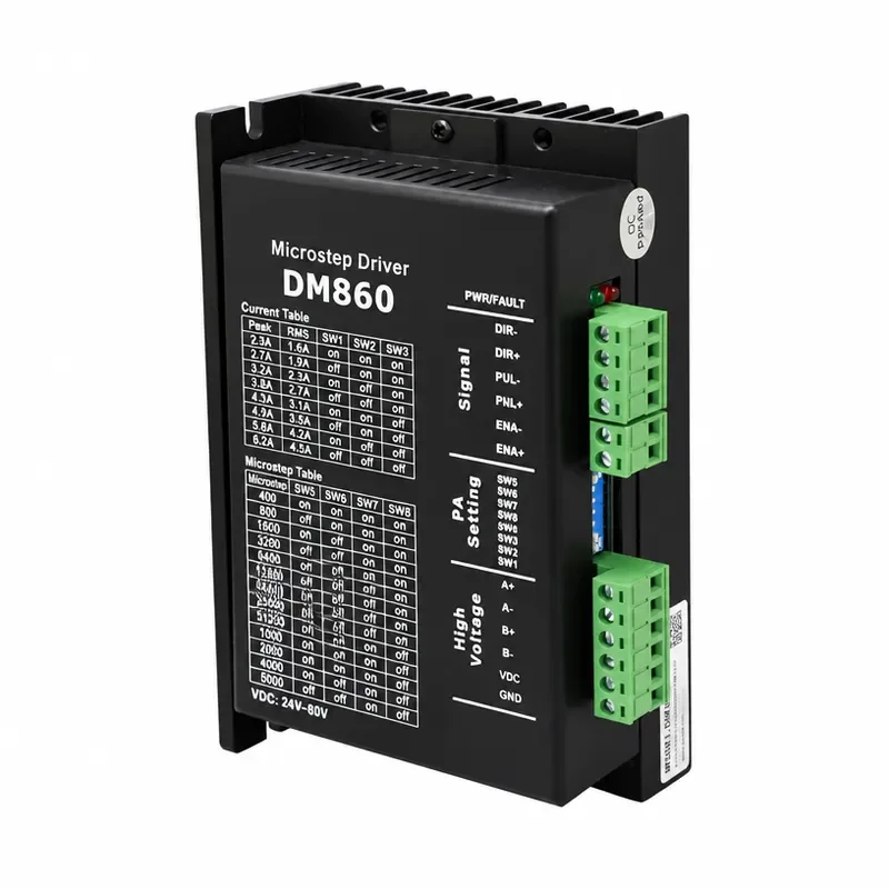 DM860 Leadshine 2-Phase 32-Bit DSP Digital Stepper Drive of 20 to 80 VDC Voltage and 2.4 - 7.2A Output Current