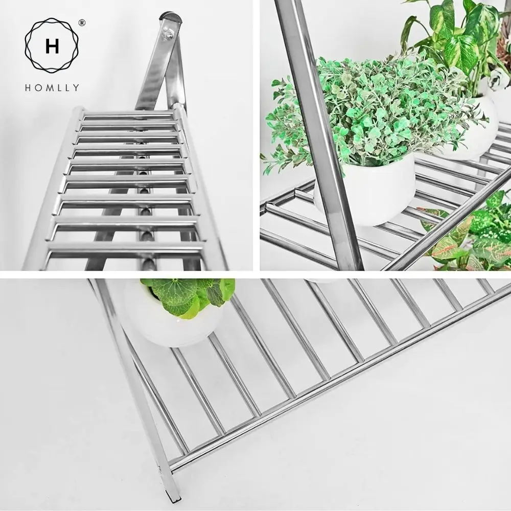 Homlly Tier Edelstahl Blumen Pflanzer Organizer Rack