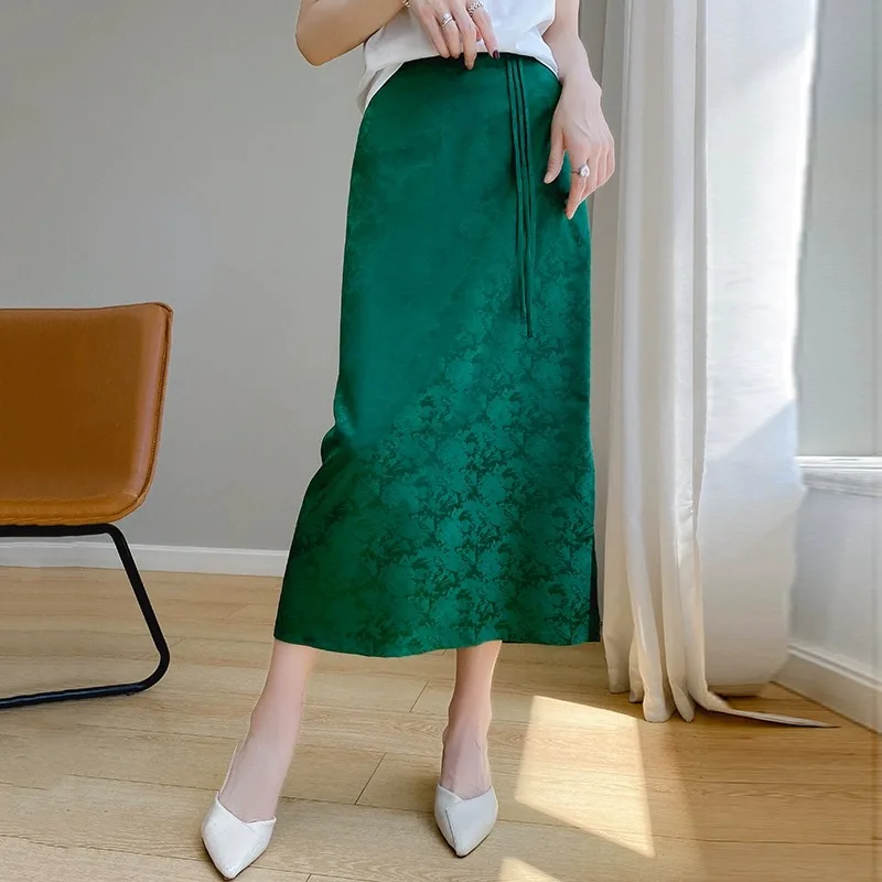 

Silky Satin f Skirt Women's 2025 Summer New Design Sensation Skirt High-End Feel Korean Sle Bodycon Skirt