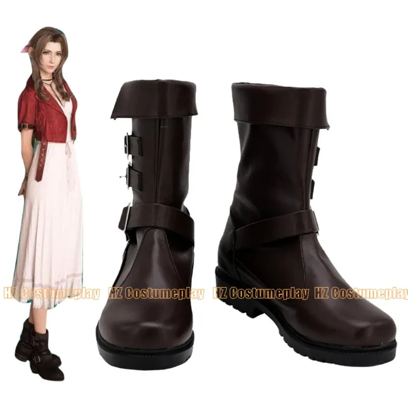 Final Fantasy VII FF7 Aerith Gainsborough zapatos de Cosplay botas hechas a medida