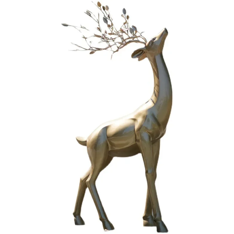 

abstract sika deer sculpture geometric deer ornament