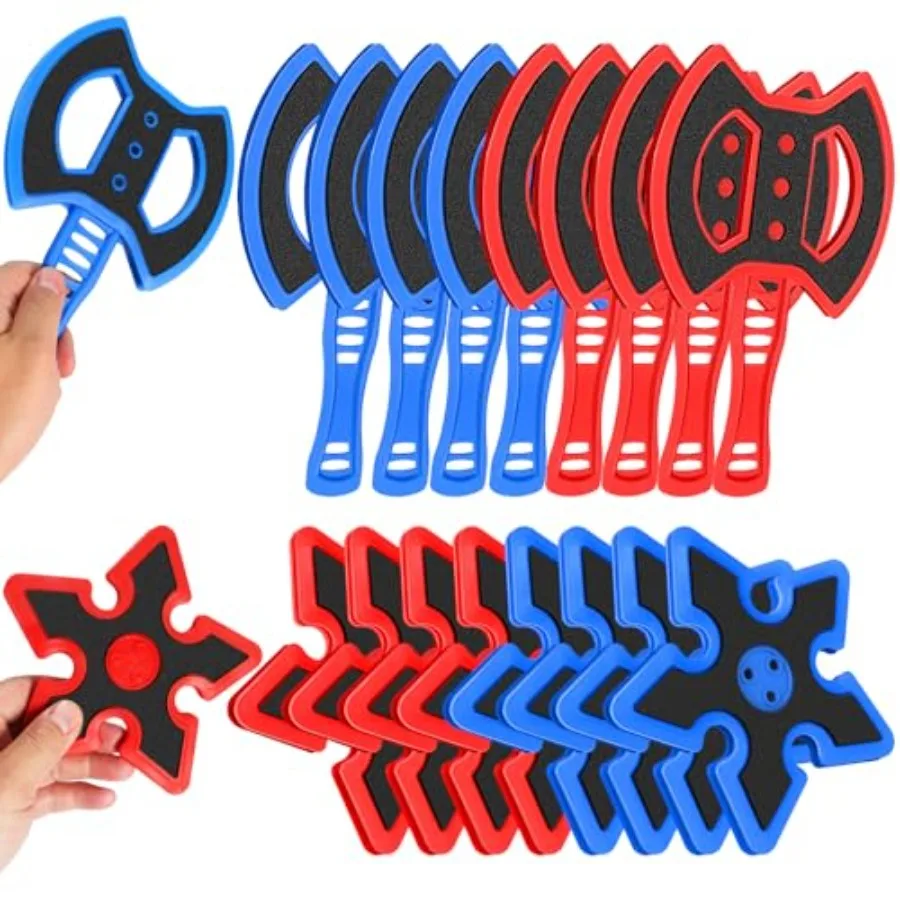 

Throwing Axes Set for Axe Throwing Game Backyard, Safety Throw Plastic Axes Stars, Indoor Outdoor Hatchet Throwing Game Replace