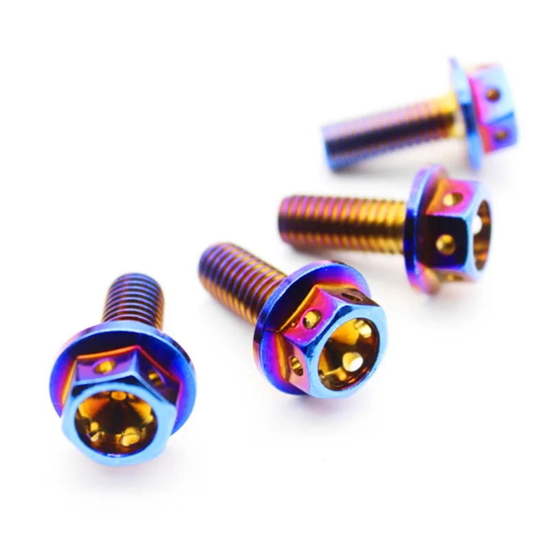 Screw Bolt M8 M6 X12 15 20 25 30 35 40 45 50 55 60 65mm Alloy Steel Titanium Plating Taper Head Screw for Bicycle Stem Seatpost