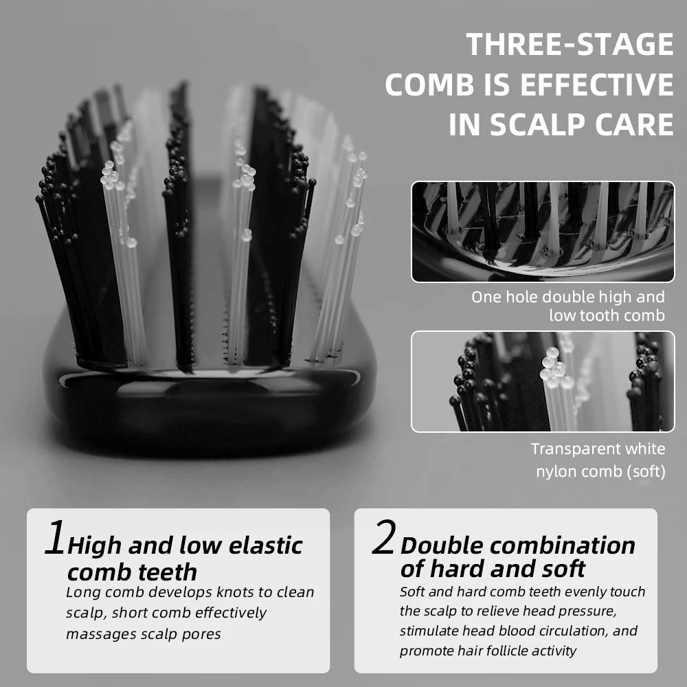 Salon Double Side Massage Comb Anti-tangle Brushes Hairdressing Beard Detangling Wide Teeth Anti Loss Combs Hairstyling Brush