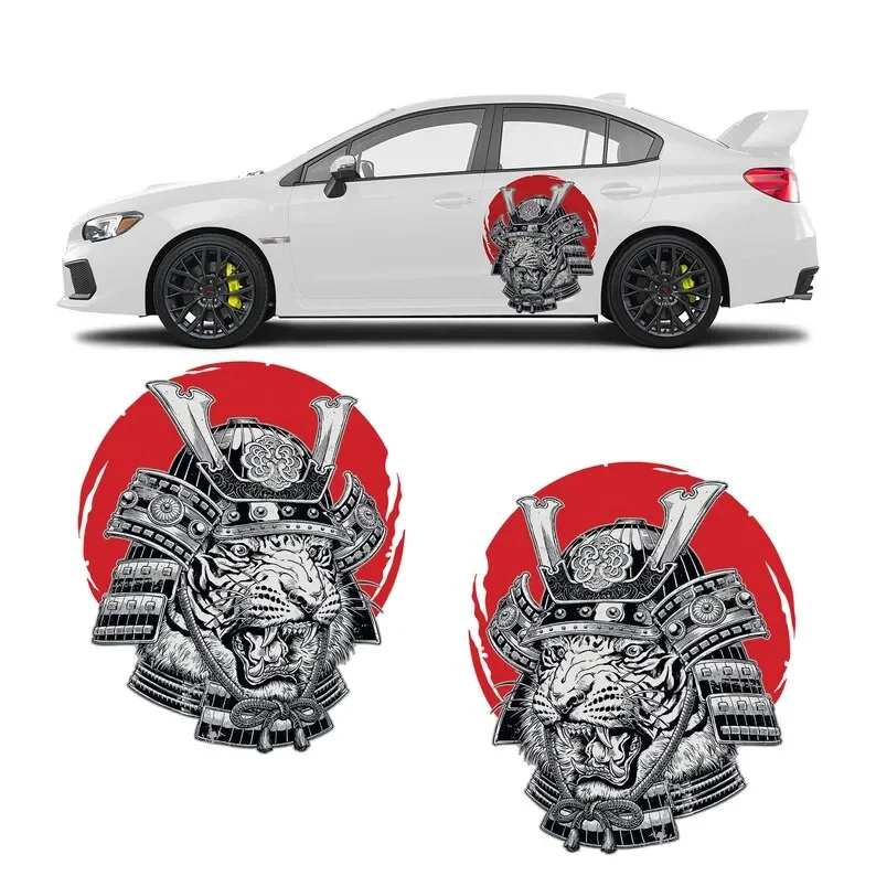 Samurai Tiger Car Decal Livery, 2 Piece Set, Limited Edition, Exclusively Designed In-house and Printed on Premium Vinyl