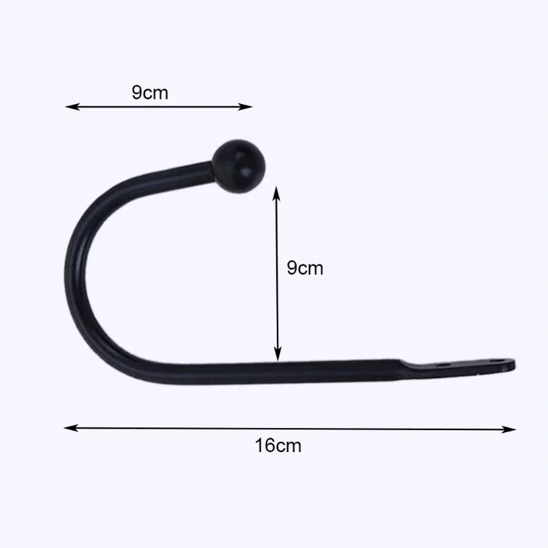 Simple Roundhead U-shaped Wall Hook 2PCS Retro Iron Material Screw Installation Multifunctional Hook Bedroom Kitchen Bathroom