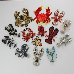 Sequin Applique Sew-on Applique, Beaded Rhinestones, Lobster, Crab Patches, Bag, Shoes, Clothes, Decorative Accessory