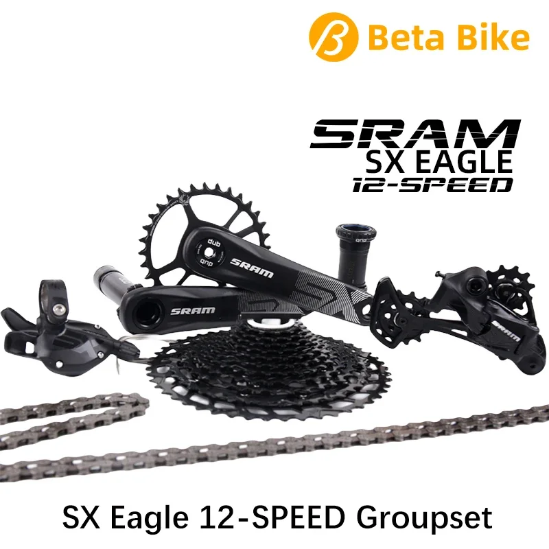 Original SRAM SX EAGLE Groupset Kit, DUB Gatilho Shifter, desviador traseiro, Corrente Crankset com PG 1210 1230 Cassete, 12V, 1x12