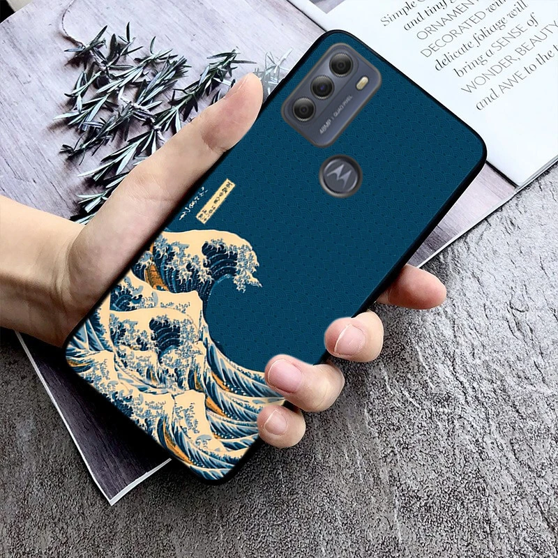 Fashion Great Blue Wave Ocean Phone Case For Moto G84 G22 G32 G42 G52 G62 G53 G72 G60 G60S G100 G10 G20 G30 G13 G50 G 5G G Pure