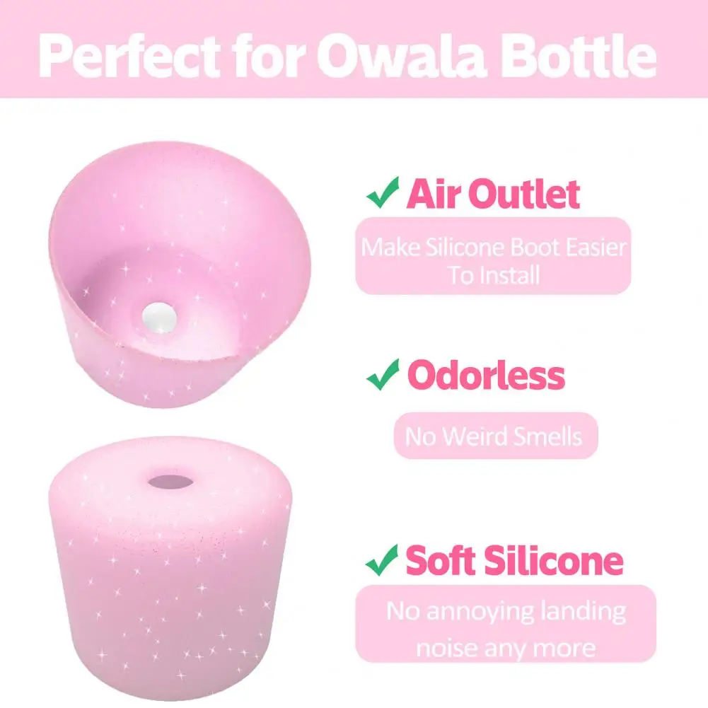 2Pcs Silicone Cup Cover for Owala Bottle 24oz 32oz Anti-Slip Protective Sleeve for FreeSip Bottles Bottom Bumper Boot