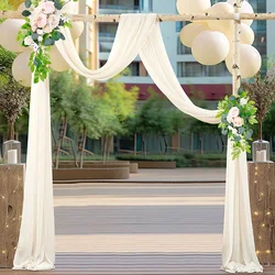3-10M Wedding Arch Drape Fabric Sheer Chiffon Tulle Curtain Draping Backdrop Party Supplies Home Drapery Ceremony Decoration