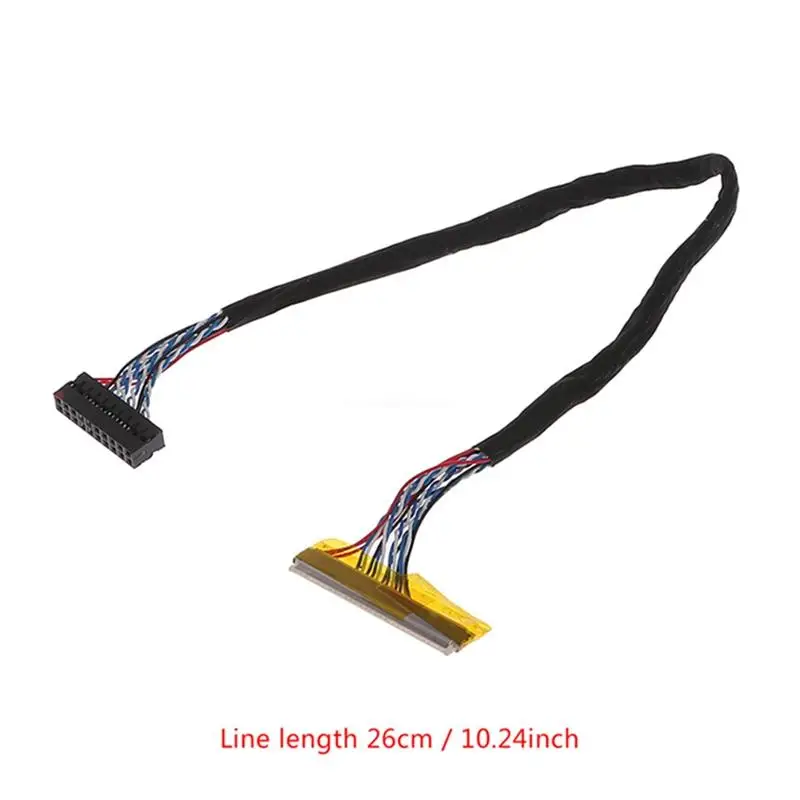 Universal FIX 30 Pin 1ch 6bit LVDS Cable 26cm For 14.1-15.6inch LCD Panel Dropship