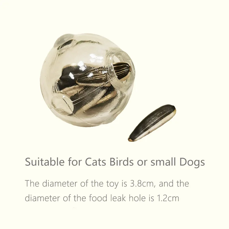 CAITEC Foraging Ball for Cats Birds or Small Dogs Soft Floatable Bite resistant 3.8 cm in diameter