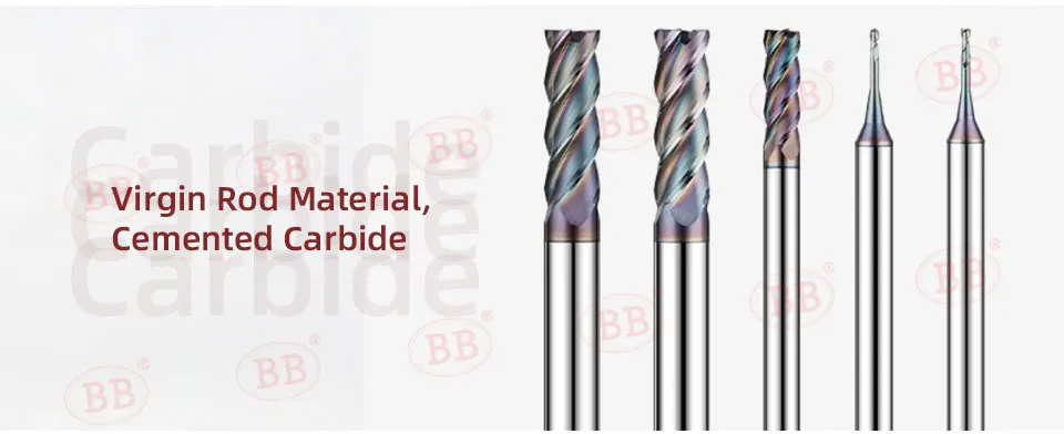BB Flachschaftfräser für Kupfer, Messing, CNC-Bearbeitungswerkzeug, 4F-Nuten, Eckradius 1 mm, 4 mm, 6 mm, 8 mm, 10 mm, 12 mm, BC TONG-Serie – Detail 6