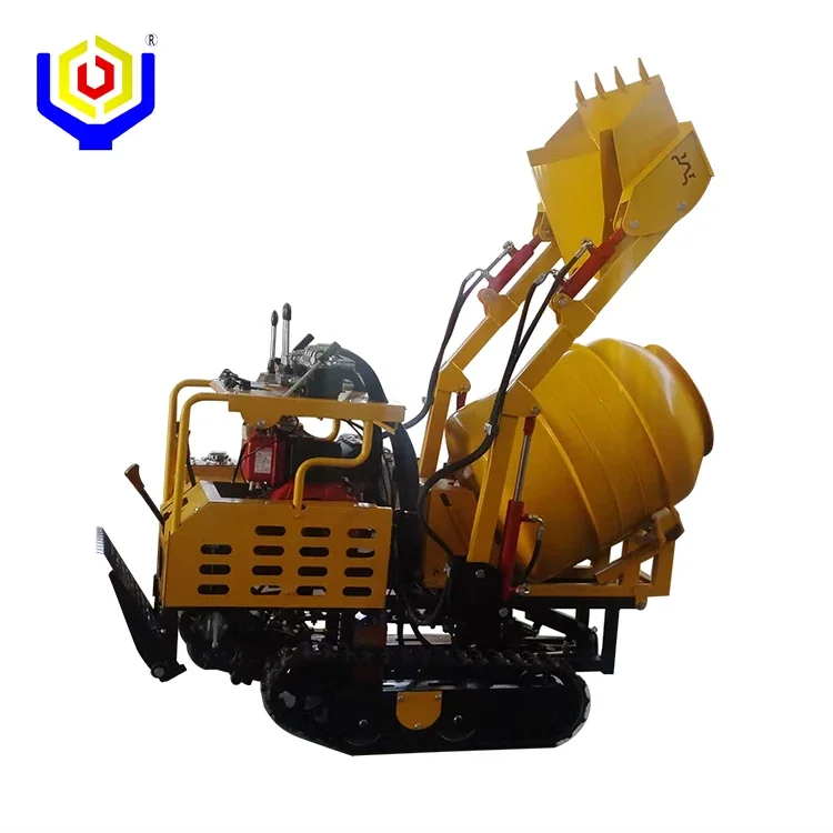 Factory Prices Best Value Crawler Concrete Mixer Self Loading Cement Mixer Truck Loader Mini Concrete Mixer 280L for Home Use