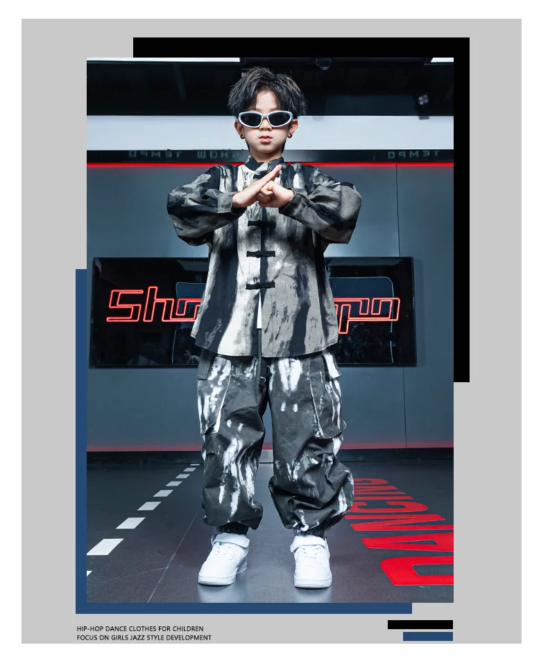 Children's performance costumes with Chinese style, kindergarten cheerleading dance costumes, elementary school class uniforms,