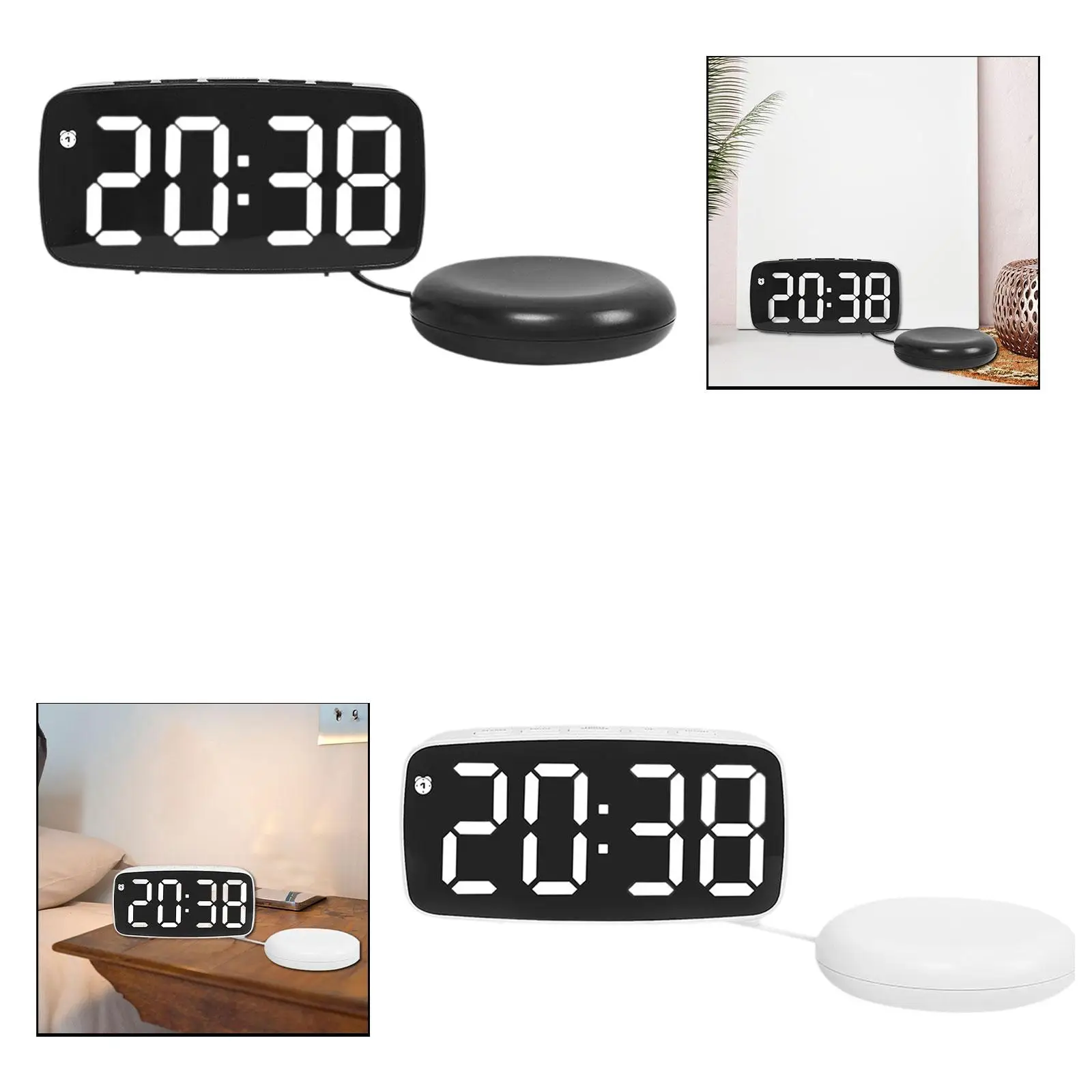 Relógio digital com data, presentes, fácil de ler, versátil, acessório de relógio led para escritório, sala de estar, mesa, quarto, fundo