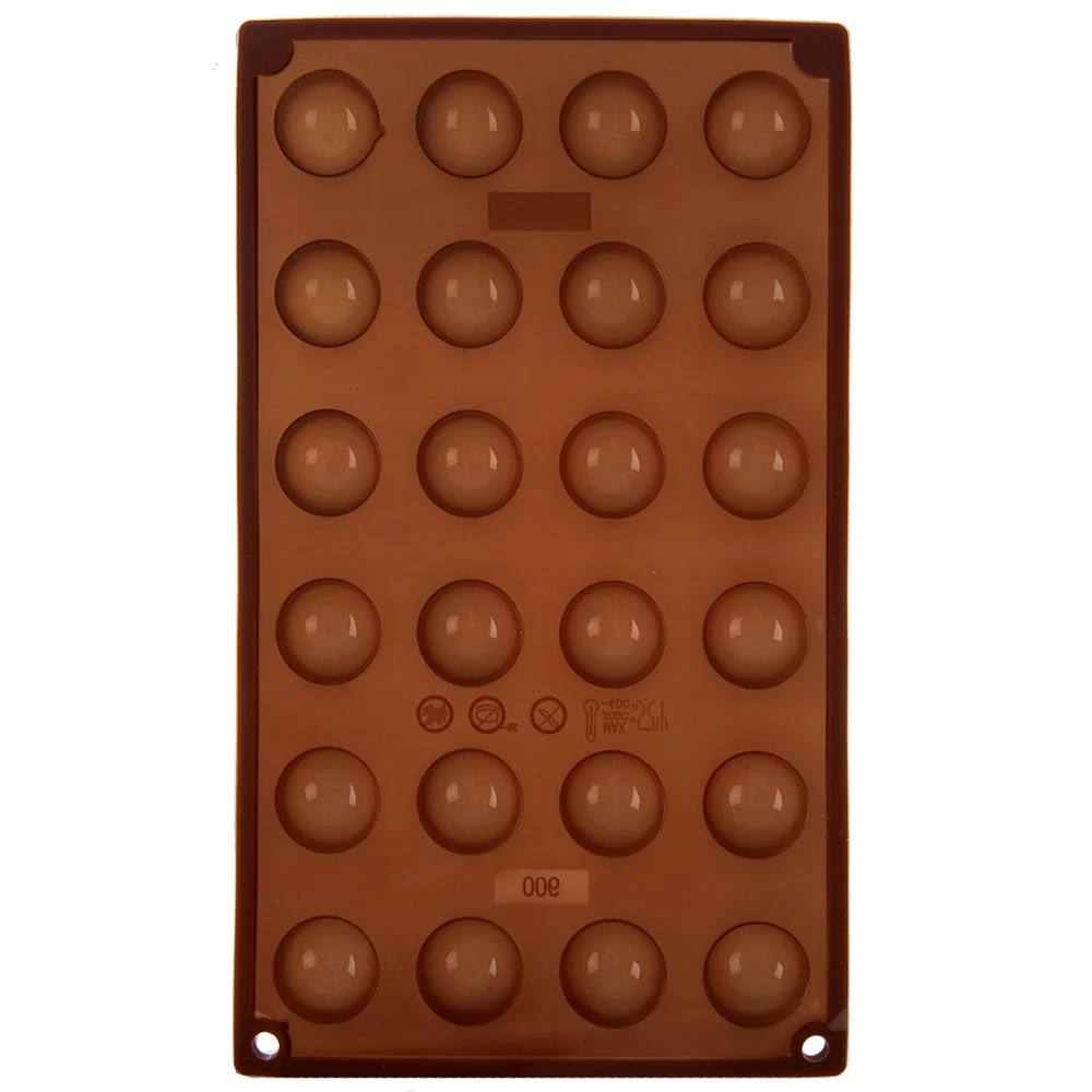 Mal voor pralines en chocolaatjes siliconen Bruin 30x17,5x1,5 cm