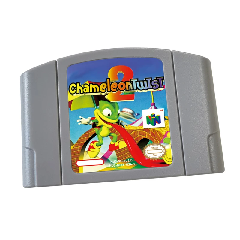 Reproduction Game Card Cartridge  CHAMELEONTWIST2 N64 For Nlnten d0 Retro Console US Version