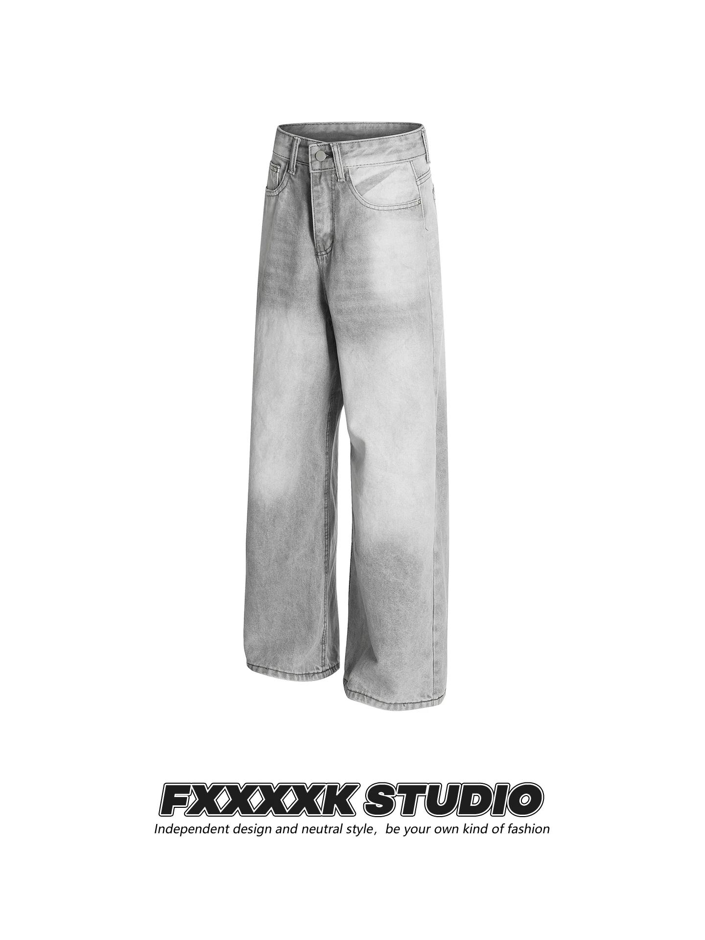 

FXK оригинальные американские ретро свободные прямые джинсы с широкими штанинами, повседневные длинные брюки, осенний сезон