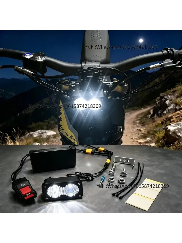 AliExpress NONE Trontech Universal 8AA Battery Powered Baja Light LED Headlight Plug and Play for Electric Bike MTB