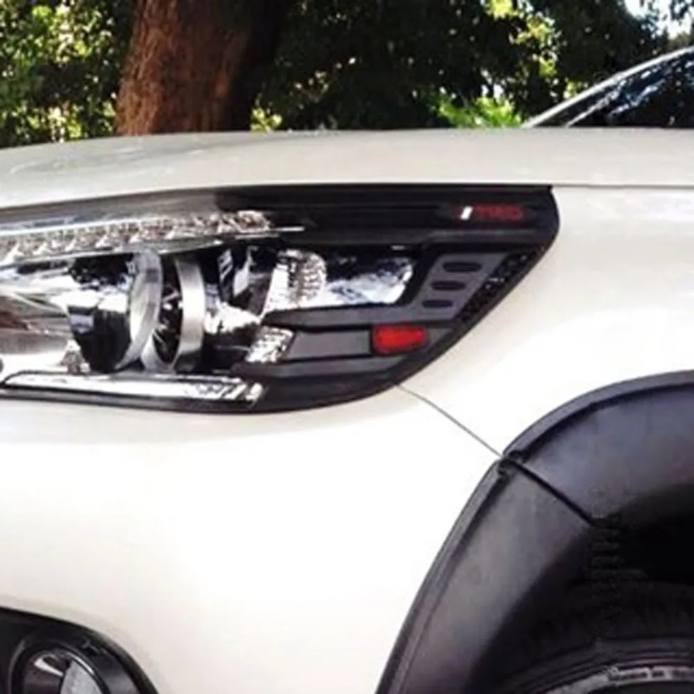 For Toyota Hilux Headlight Decoration Lamp Hoods Head Light Cover Hilux REVO 2015-2021 ABS Body Parts Auto Accessories view 5