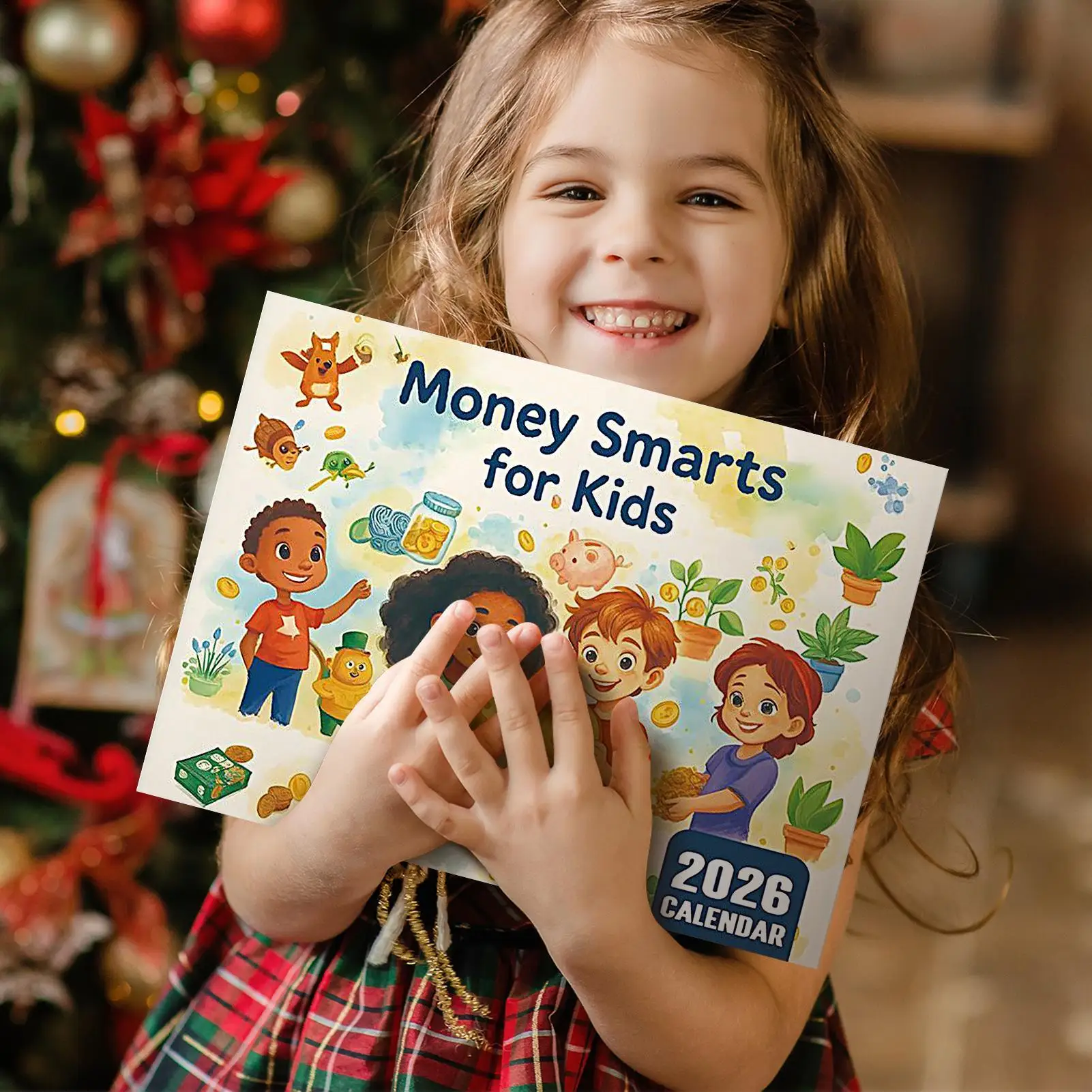 ปฏิทินสําหรับเด็ก 2026 เรียนรู้การจัดการเงินการวางแผนรายเดือนและแรงจูงใจ มกราคม ธ.ค. 2026 ผู้วางแผนพร้อมภาพประกอบสีสันสดใส